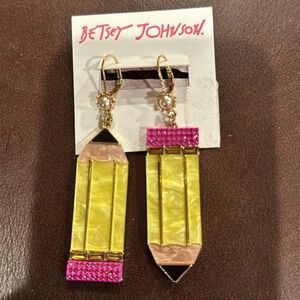 Betsy Johnson Pencil Earrings